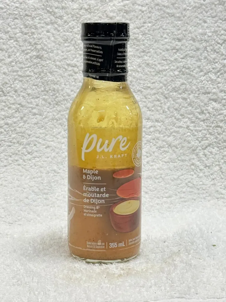 Vinaigrette et marinade à l'érable et à la moutarde de Dijon J.L. Kraft, pure, 355 ml