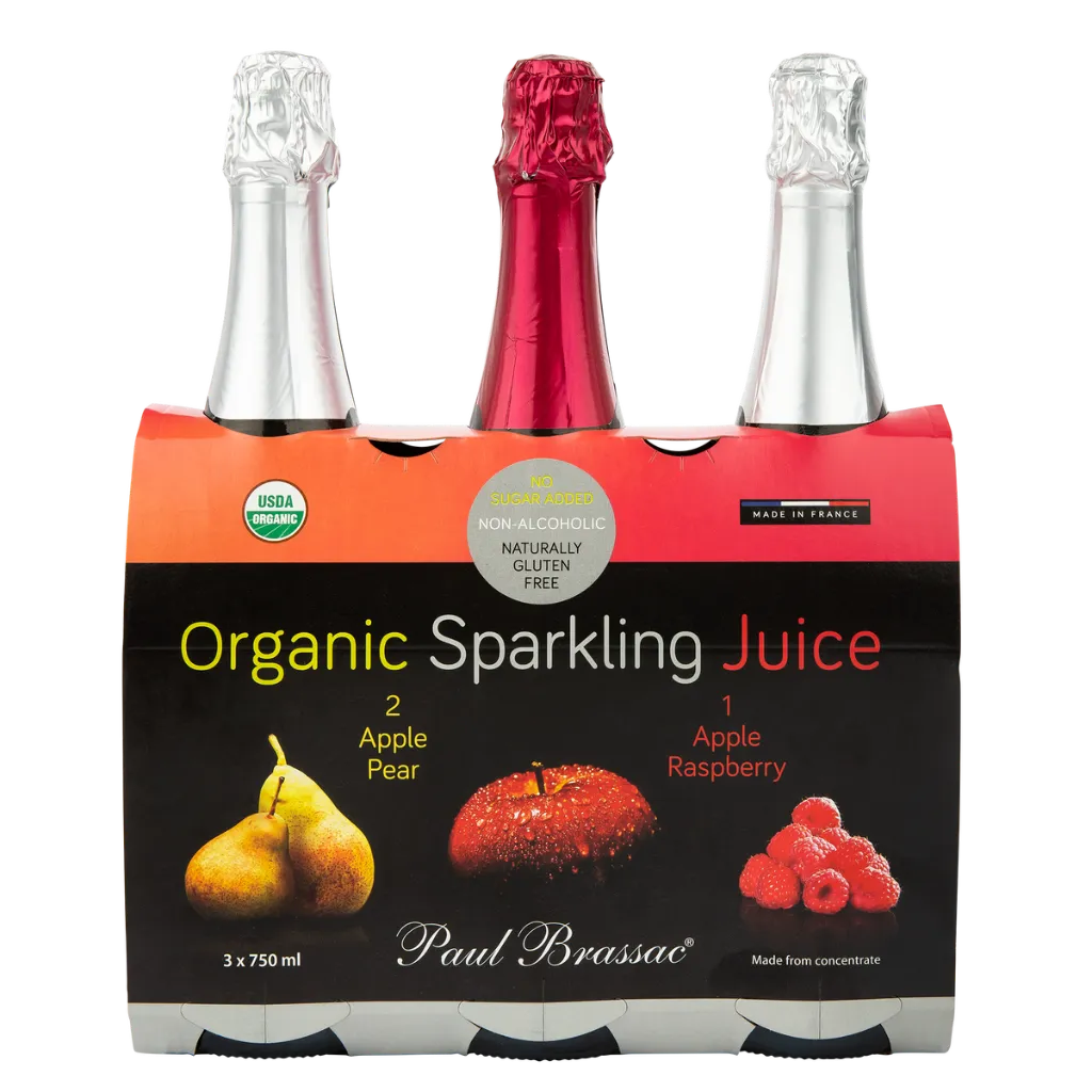Jus pétillant biologique Paul Brassac, 750 ml