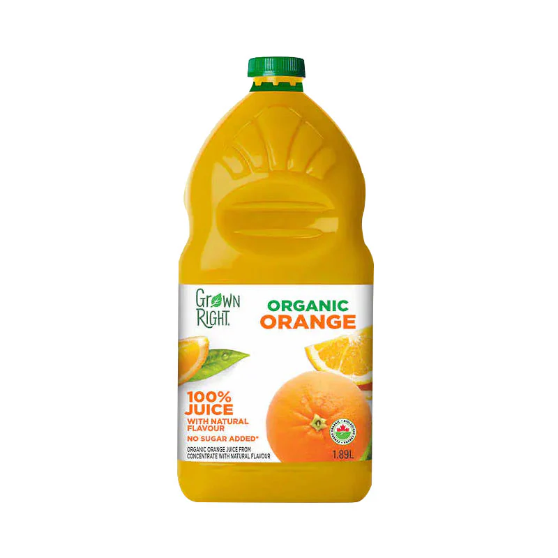 Grown Right Organic Orange Juice 1.89 L