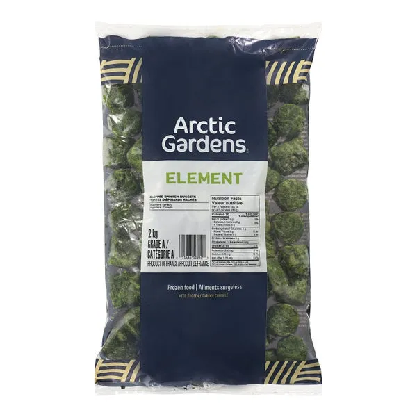 Arctic Gardens Spinach Chopped Nuggets 2kg
