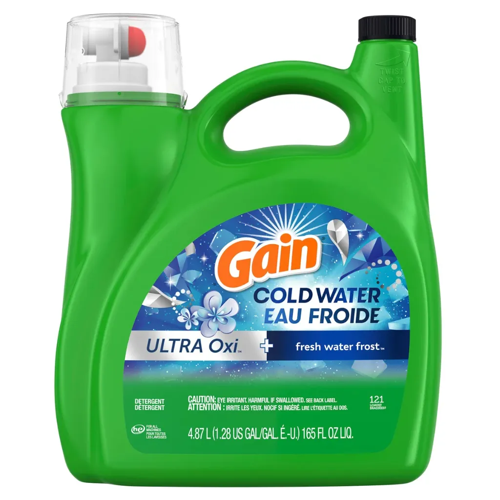 Gain Cold Water Liquid Laundry Detergent with Oxi 121 wash loadspy