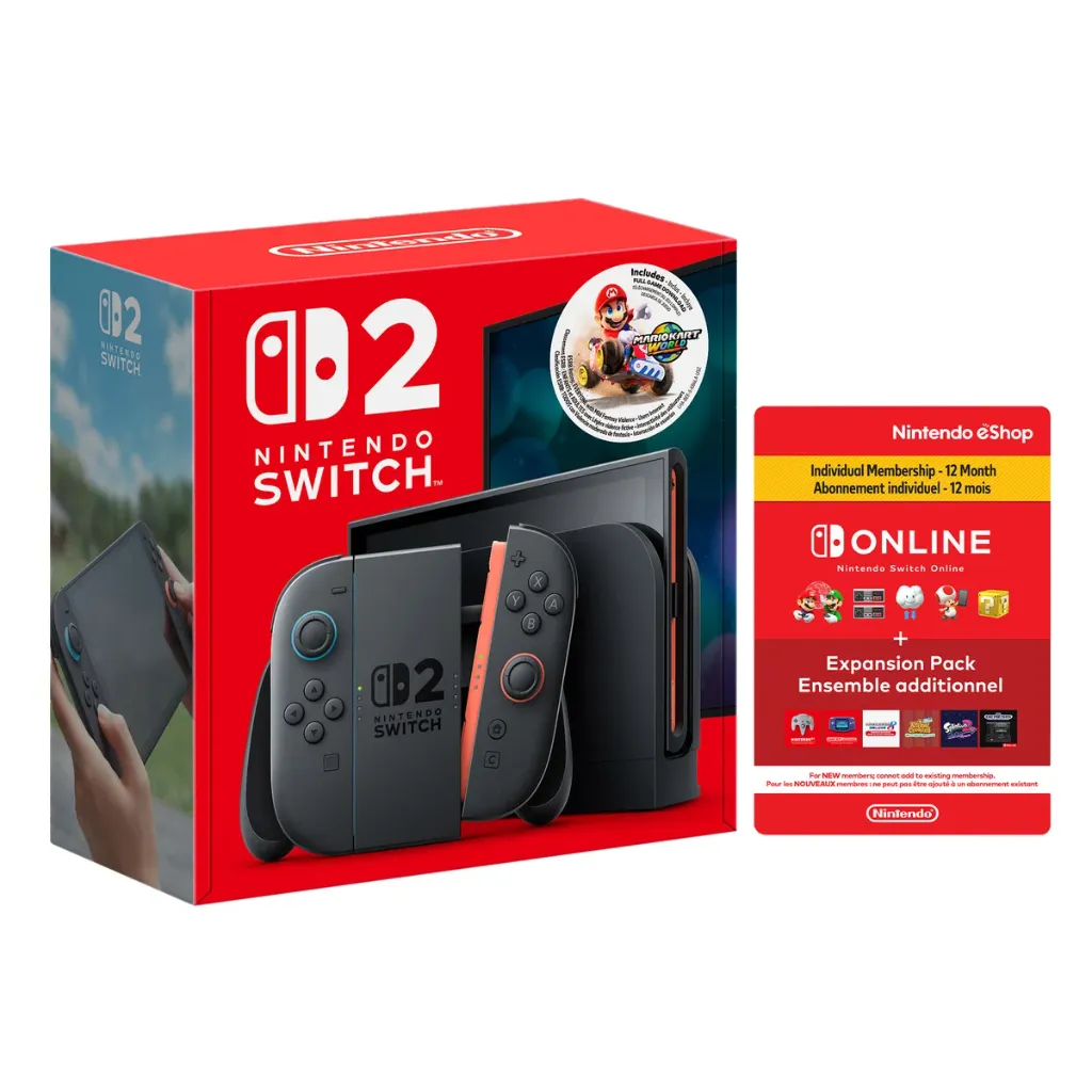 Nintendo Switch 2 with Mario Kart World and Nintendo Switch Online + Expansion Pack Bundle