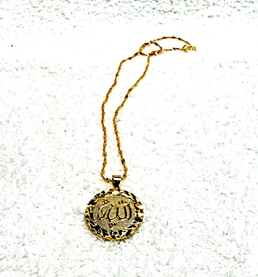Stainless Arabic Allah pendant necklace for men and women