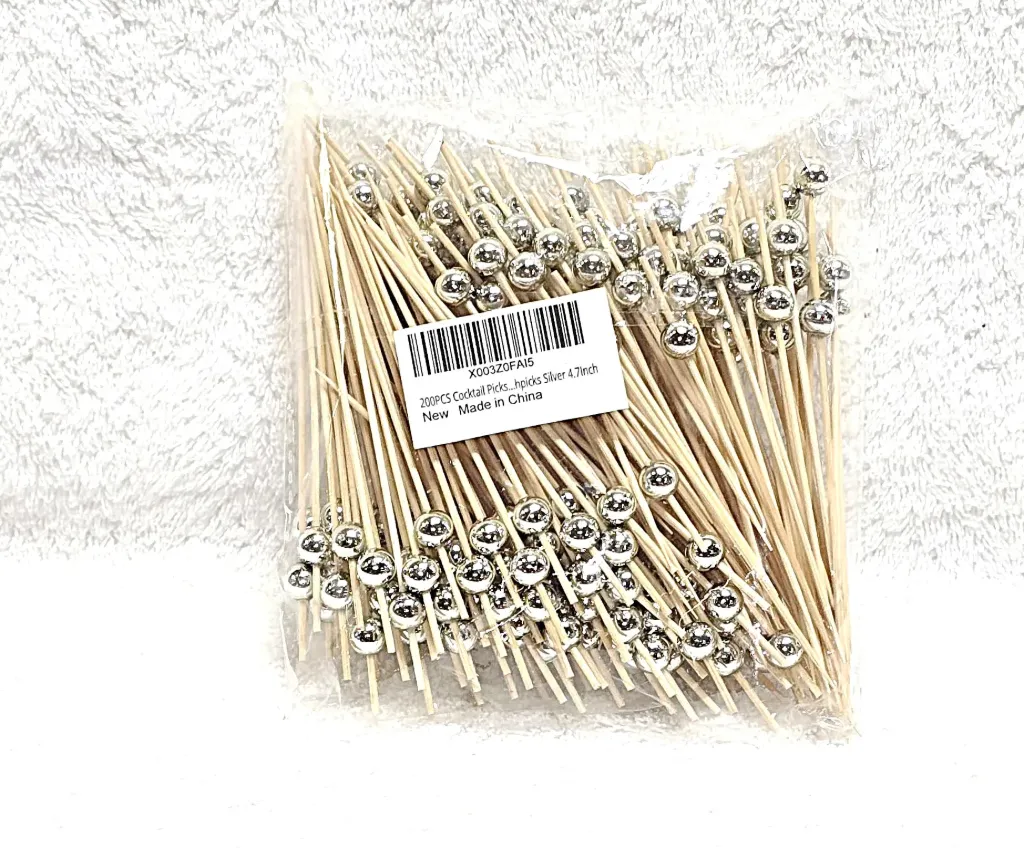 Cocktail Sticks Swizzle Picks, 200PCS Bamboo Cocktail Picks toothpick