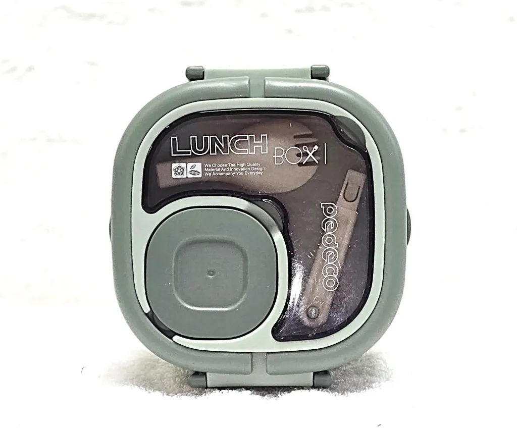 BENTO Plastic Student Box Large Capacity 60oz with Cutlery Sauce Box Microwava