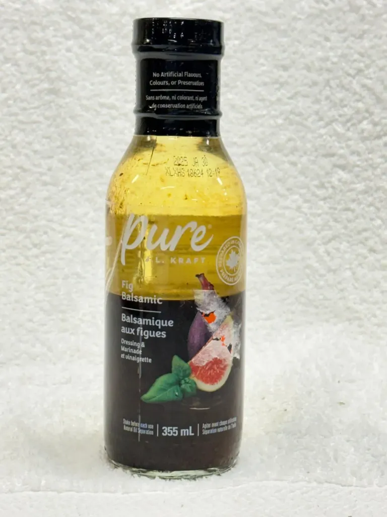 J.L. KRAFT Pure Fig Balsamic Dressing & Marinade, 355 mL Bottle